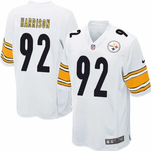 Men Pittsburgh Steelers #92 Harrison Nike White Game NFL Jersey->pittsburgh steelers->NFL Jersey